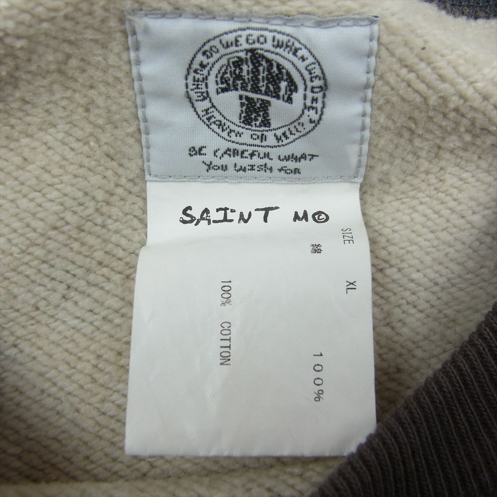セントマイケル 21SS SM-S21-0000-014 CREW SWEAT SHIRT S.GLASS ステンドグラス マリア プリント スウェット クルーネック ブラウン系 XL【中古】