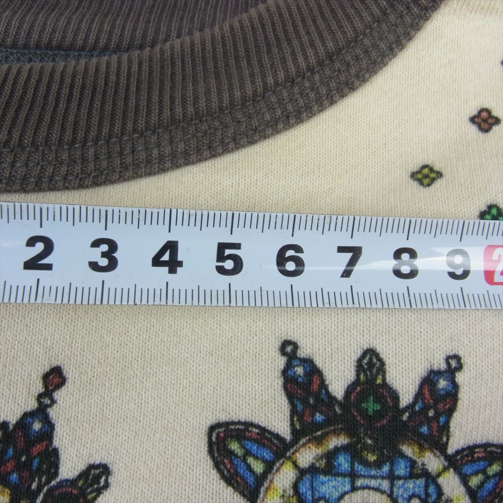 セントマイケル 21SS SM-S21-0000-014 CREW SWEAT SHIRT S.GLASS ステンドグラス マリア プリント スウェット クルーネック ブラウン系 XL【中古】