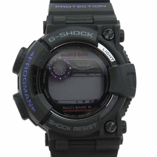 CASIO G-SHOCK カシオ ジーショック GWF-1000BP-1JF Master of G マスターオブジー FROGMAN フロッグマン ソーラー電波 腕時計 ウォッチ メンインバーニングパープル ブラック系 パープル系【新古品】【未使用】【中古】