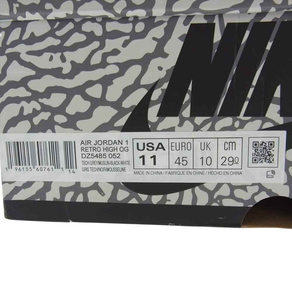 NIKE ナイキ DZ5485-052 Air Jordan 1 High OG White Cement エアジョーダン1 ハイ OG ホワイト セメント グレー系 マルチカラー系 29cm【新古品】【未使用】【中古】