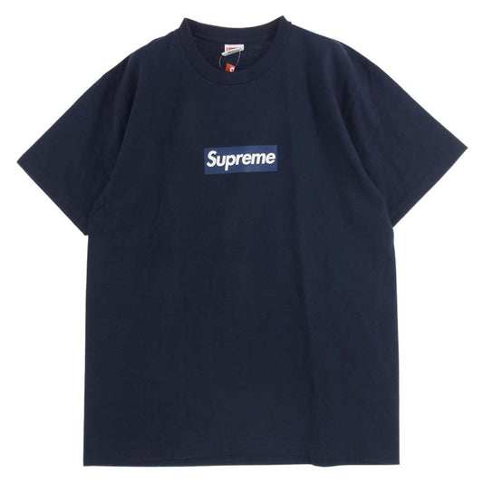 Supreme シュプリーム New York Yankees Box Logo Tee ニューヨークヤンキース ボックスロゴ プリント 半袖 Tシャツ ネイビー ネイビー系 L【美品】【中古】