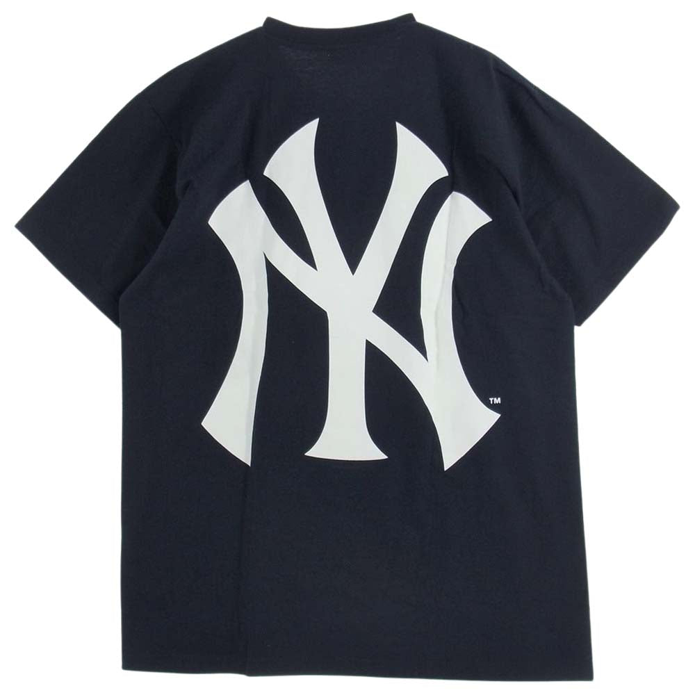 Supreme シュプリーム New York Yankees Box Logo Tee ニューヨークヤンキース ボックスロゴ プリント 半袖 Tシャツ ネイビー ネイビー系 L【美品】【中古】