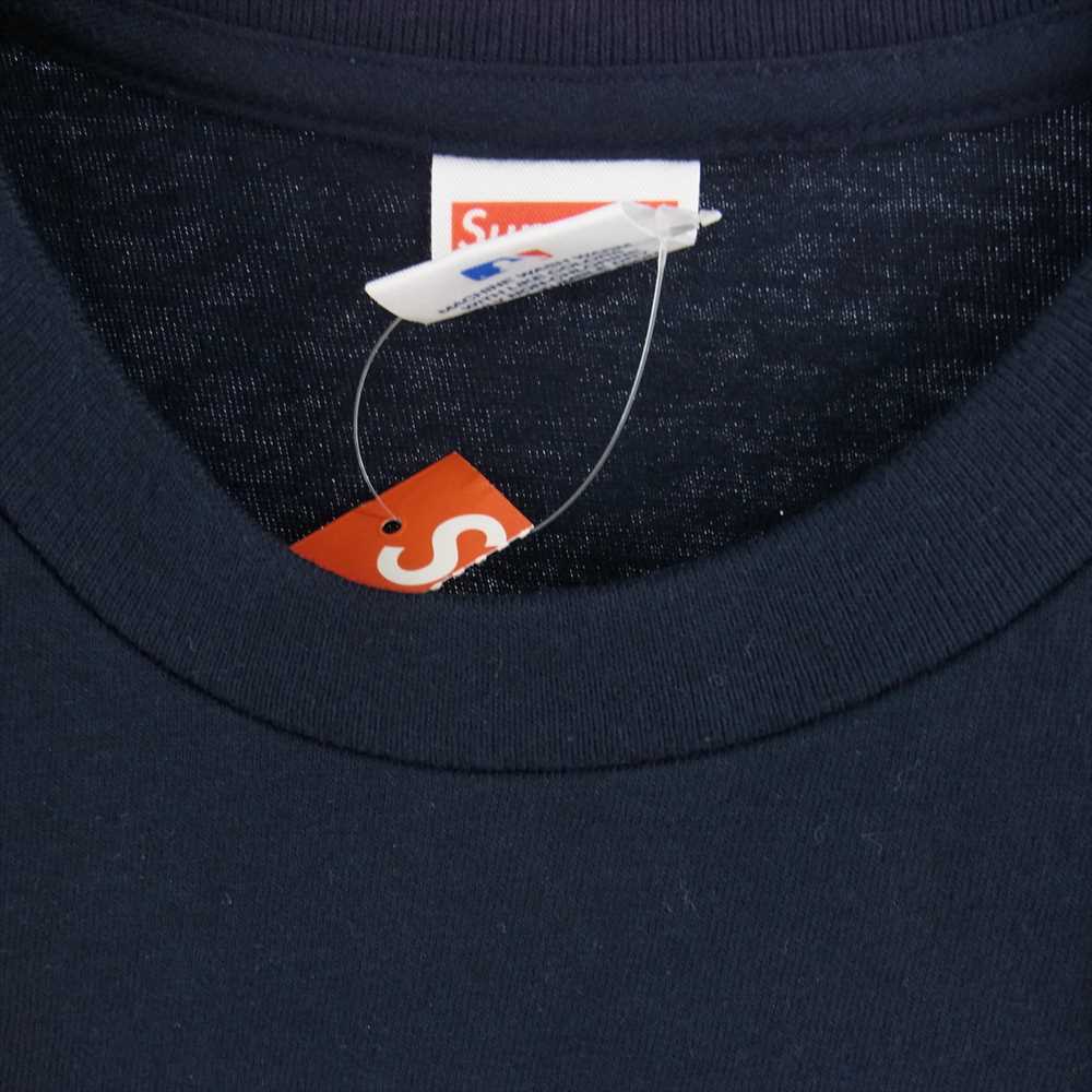 Supreme シュプリーム New York Yankees Box Logo Tee ニューヨークヤンキース ボックスロゴ プリント 半袖 Tシャツ ネイビー ネイビー系 L【美品】【中古】