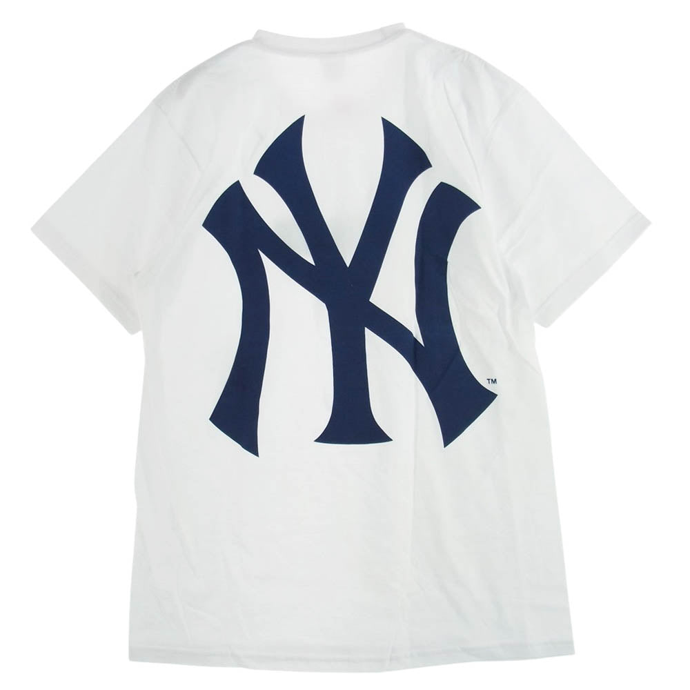 Supreme シュプリーム New York Yankees Box Logo Tee ニューヨークヤンキース ボックスロゴ プリント 半袖 Tシャツ ホワイト ホワイト系 L【美品】【中古】