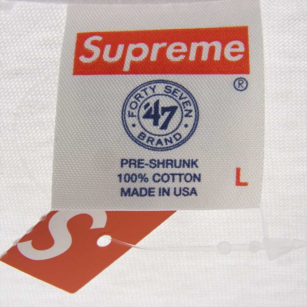 Supreme シュプリーム New York Yankees Box Logo Tee ニューヨークヤンキース ボックスロゴ プリント 半袖 Tシャツ ホワイト ホワイト系 L【美品】【中古】