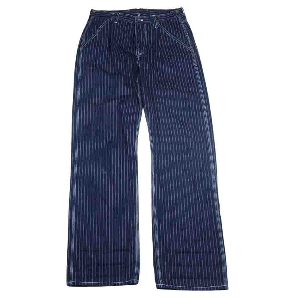 ワイズアーク ウォバッシュ ストライプ パンツ インディゴブルー系 M【中古】