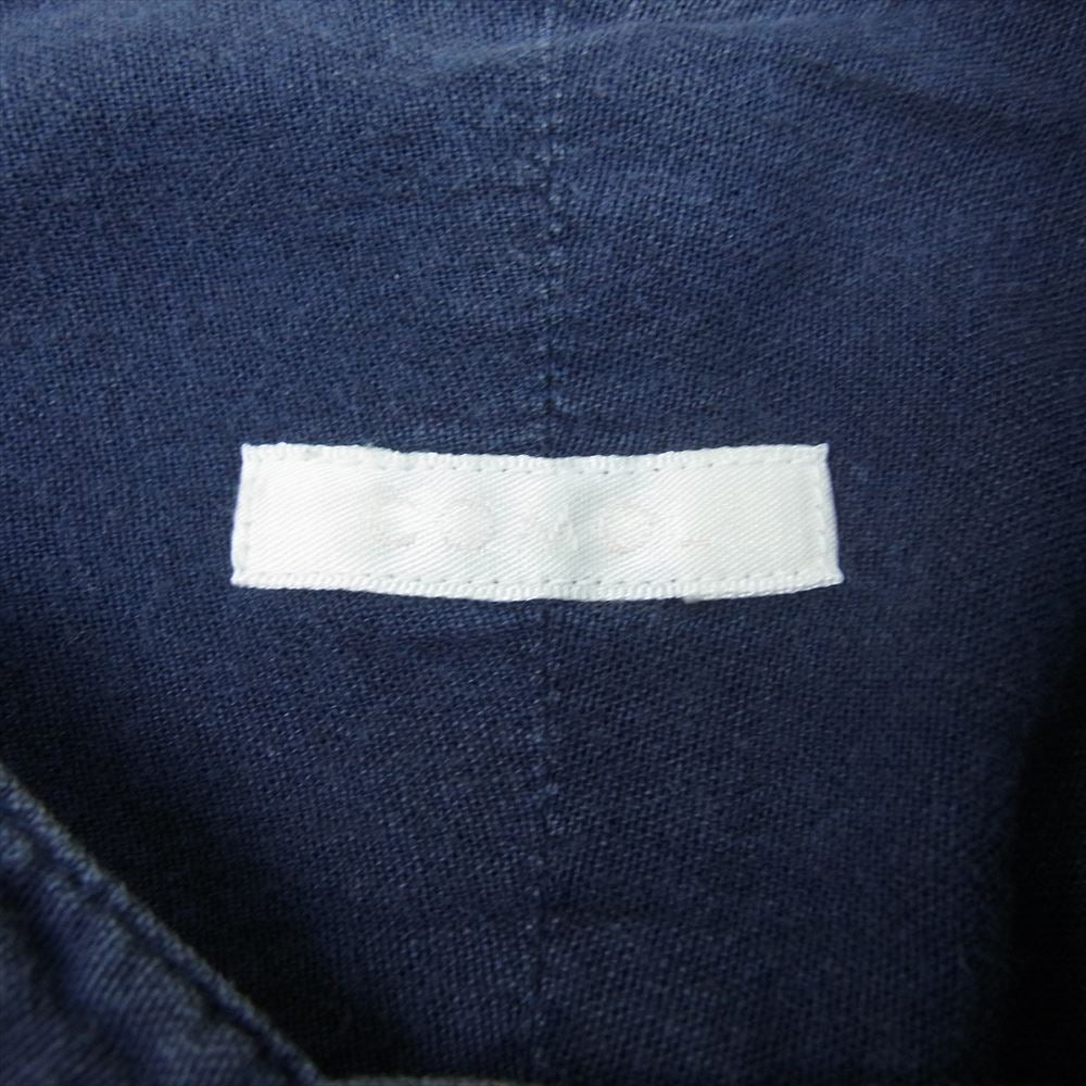 COMOLI コモリ K01-02006 ベタシャン バンドカラー シャツ ネイビー系 3【中古】