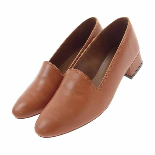 メゾネウレカ 281 LOAFER SLIPPER ローファー スリッパ レザー シューズ オレンジ系 37【中古】