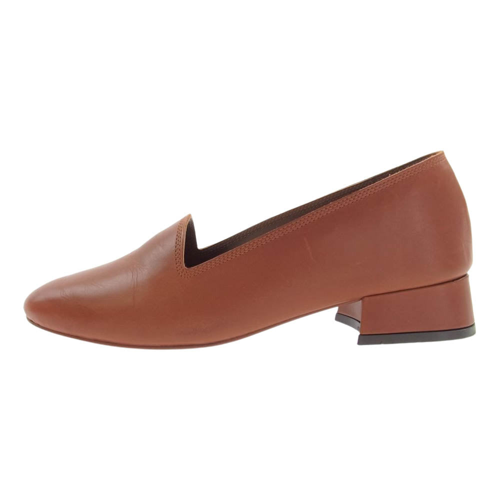 メゾネウレカ 281 LOAFER SLIPPER ローファー スリッパ レザー シューズ オレンジ系 37【中古】