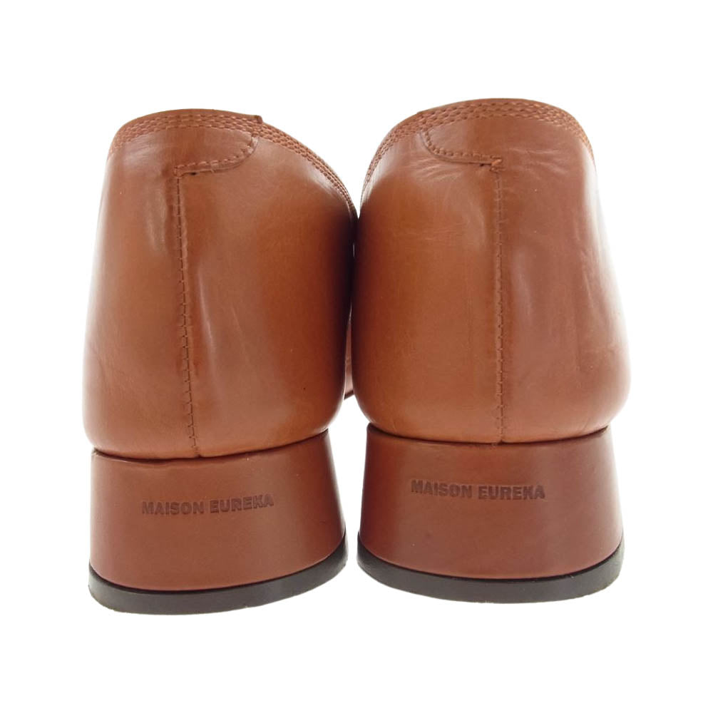 メゾネウレカ 281 LOAFER SLIPPER ローファー スリッパ レザー シューズ オレンジ系 37【中古】