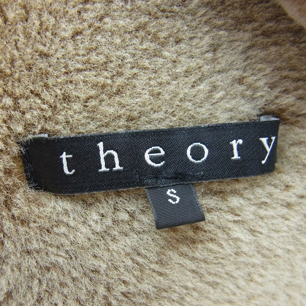 theory セオリー 01-1309919 ムートン フード ダッフル コート ブラウン系 S【中古】