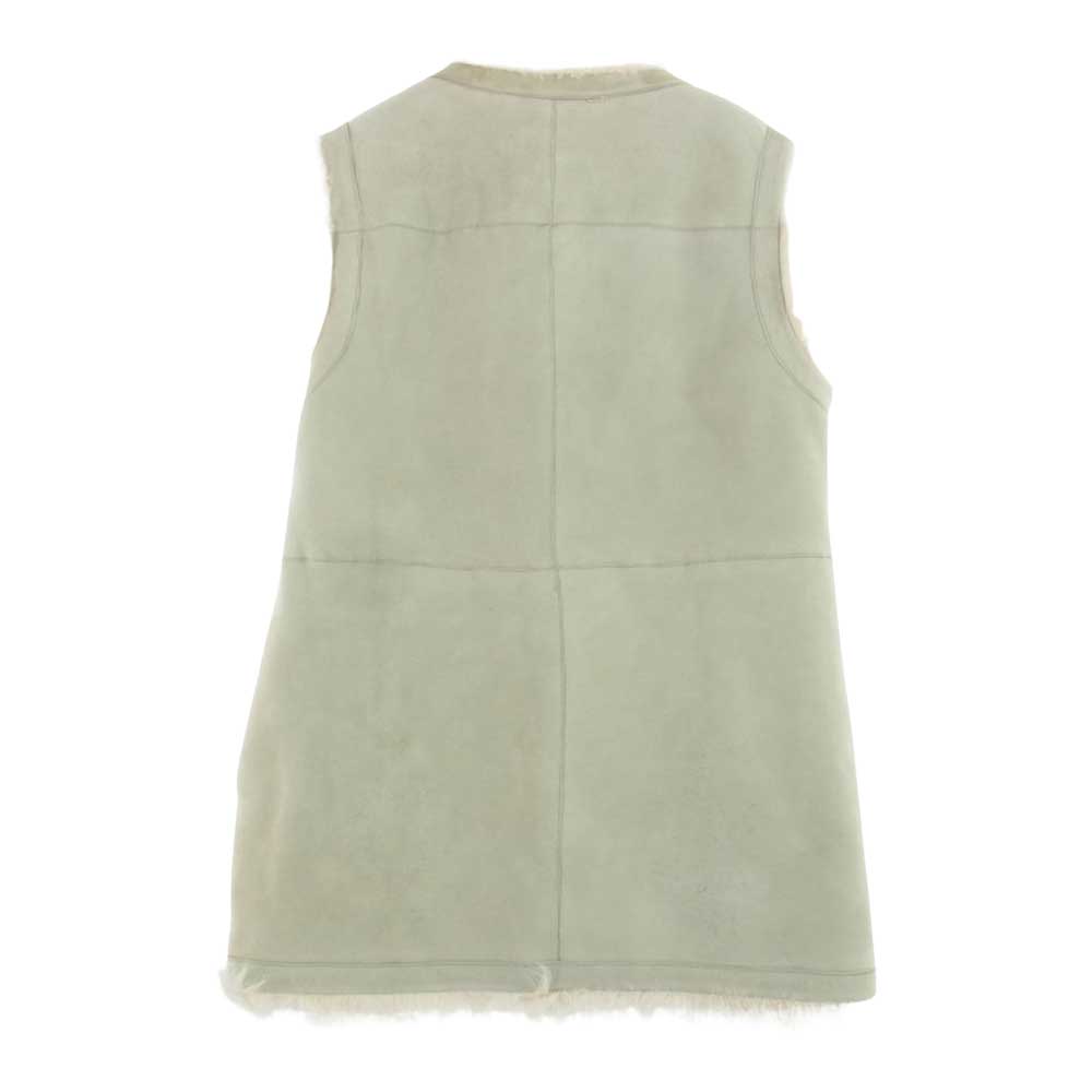 theory セオリー 7460804 国内正規品 PATCHWORK SH VEST パッチワーク リバーシブル ムートン ファー ベスト オフホワイト系 S【中古】