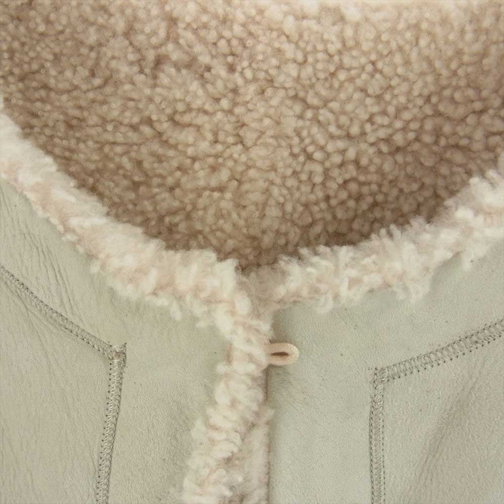 theory セオリー 7460804 国内正規品 PATCHWORK SH VEST パッチワーク リバーシブル ムートン ファー ベスト オフホワイト系 S【中古】
