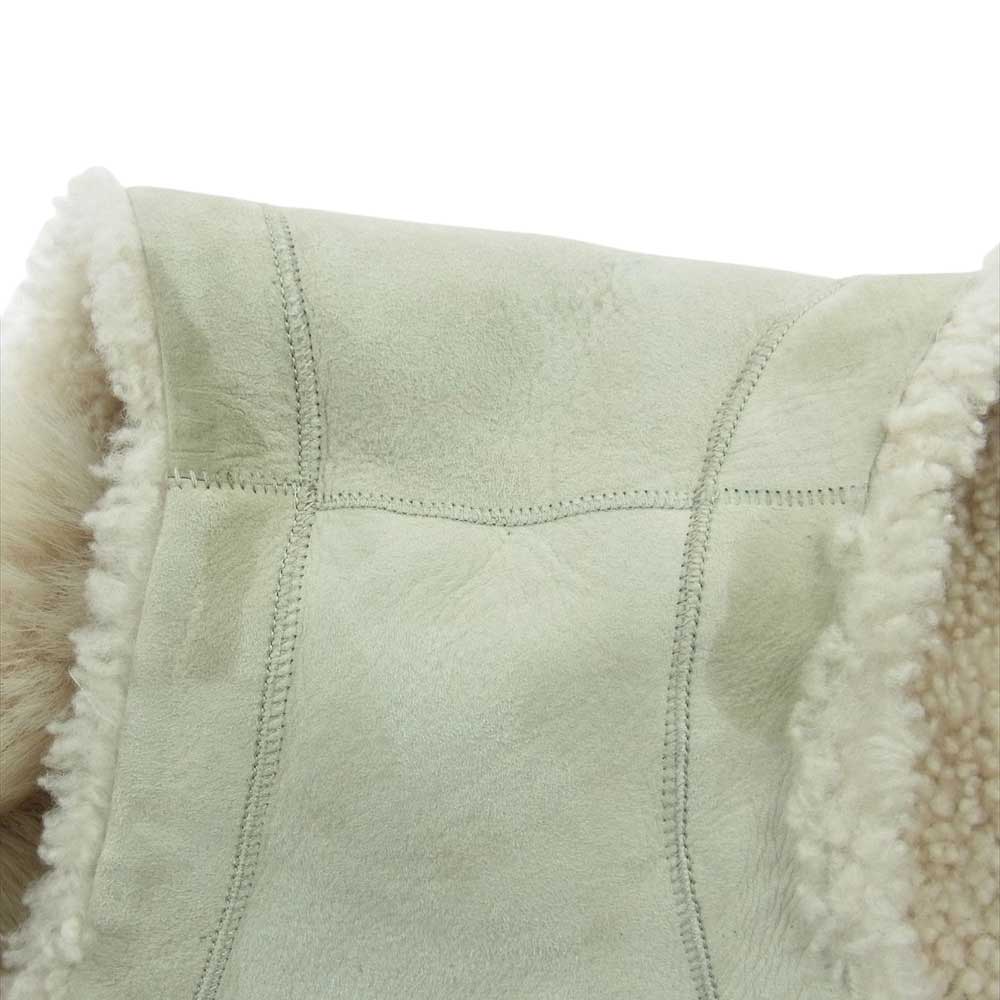 theory セオリー 7460804 国内正規品 PATCHWORK SH VEST パッチワーク リバーシブル ムートン ファー ベスト オフホワイト系 S【中古】