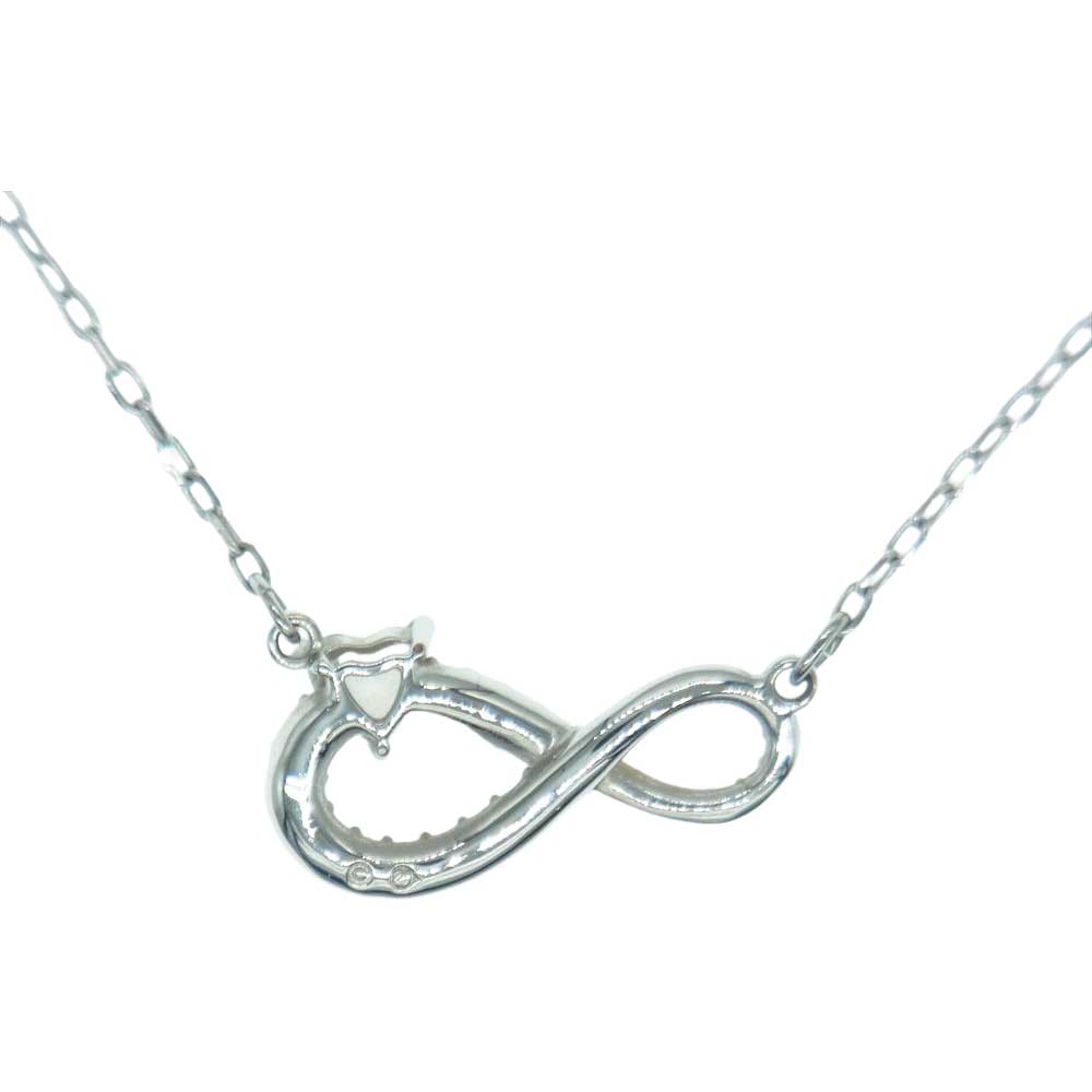 スワロフスキー インフィニティ ネックレス シルバー系【中古】