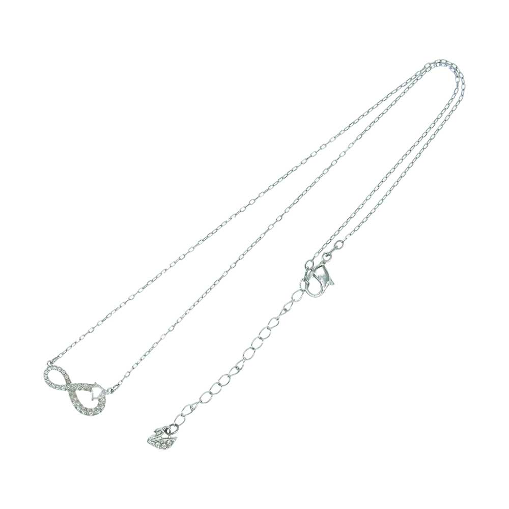 スワロフスキー インフィニティ ネックレス シルバー系【中古】