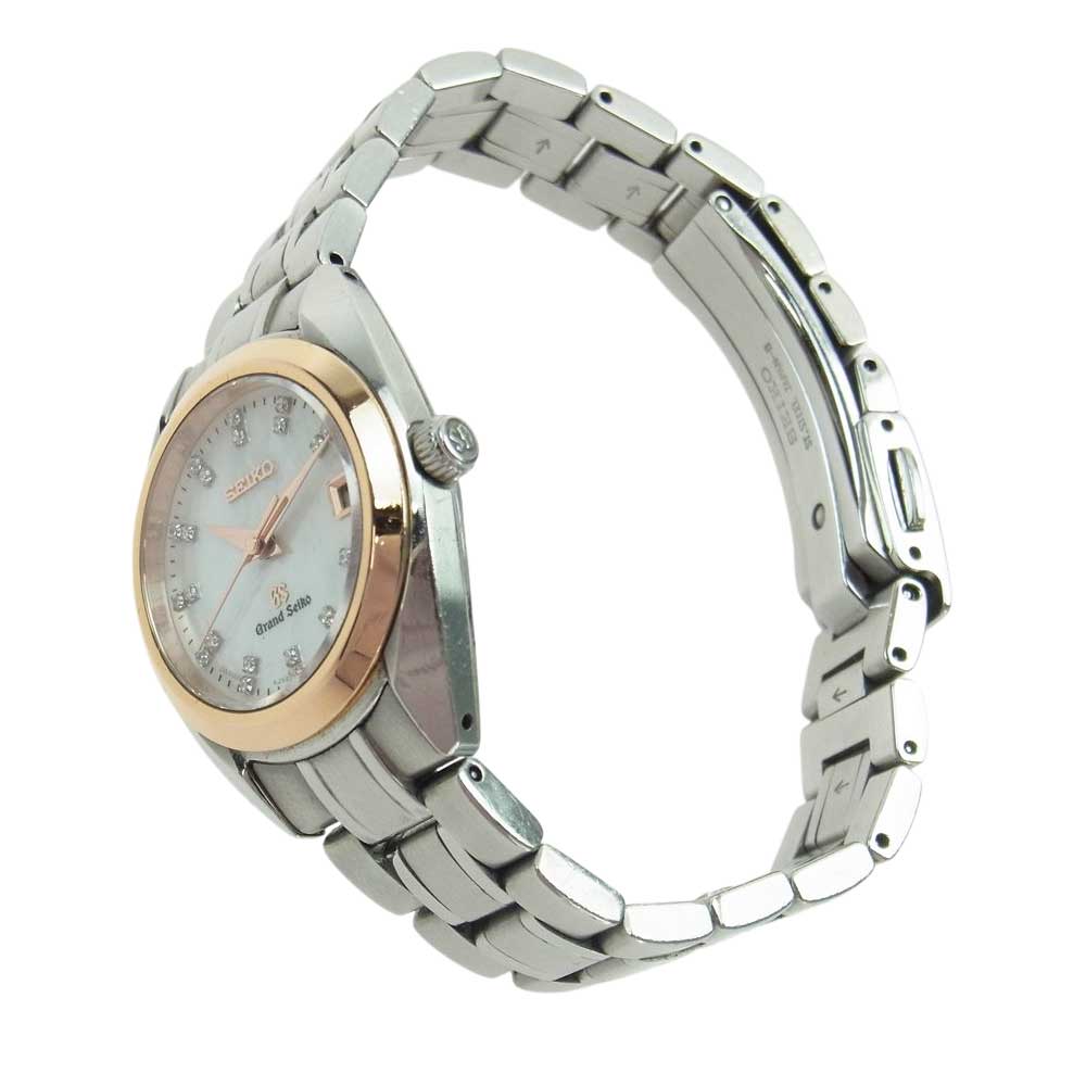 GRAND SEIKO グランドセイコー STGF086 SS×K18PGベゼル ダイヤ 22PD シェル文字場 クオーツ ウォッチ 腕時計 シルバー系【中古】