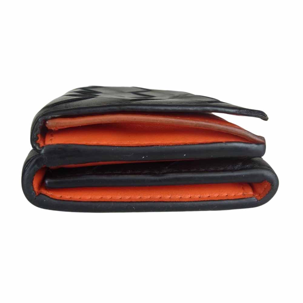 BOTTEGAVENETA ボッテガヴェネタ タイニー イントレチャート 三つ折り ウォレット ミニ 財布  ブラック系【中古】