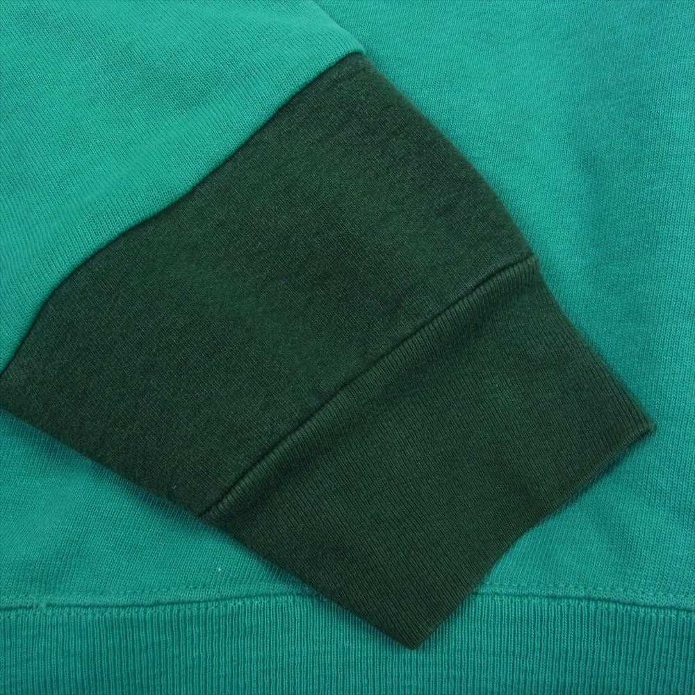Champion チャンピオン 80s 青刺繍タグ 袖リメイク スウェット グリーン系 M【中古】
