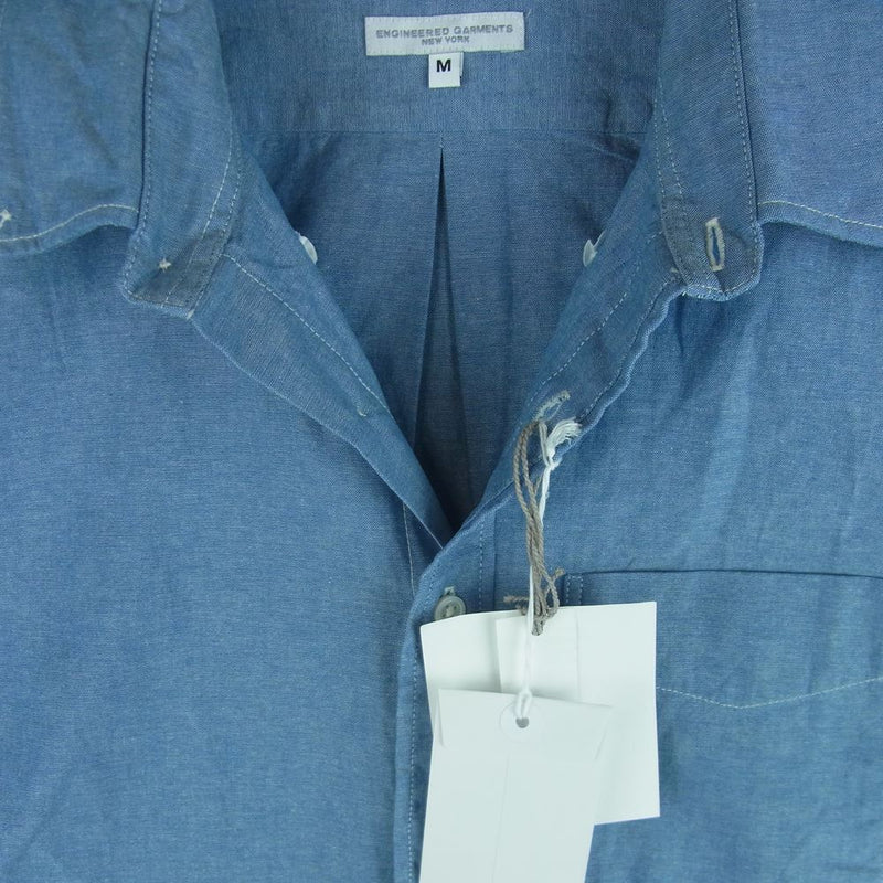 Engineered Garments エンジニアードガーメンツ 19 Century BD Shirt-Cotton Chambray シングルニードル コットン シャンブレー 長袖シャツ インディゴブルー系 M【新古品】【未使用】【中古】