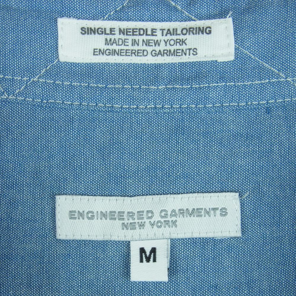 Engineered Garments エンジニアードガーメンツ 19 Century BD Shirt-Cotton Chambray シングルニードル コットン シャンブレー 長袖シャツ インディゴブルー系 M【新古品】【未使用】【中古】