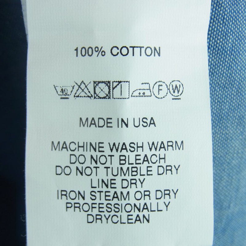 Engineered Garments エンジニアードガーメンツ 19 Century BD Shirt-Cotton Chambray シングルニードル コットン シャンブレー 長袖シャツ インディゴブルー系 M【新古品】【未使用】【中古】
