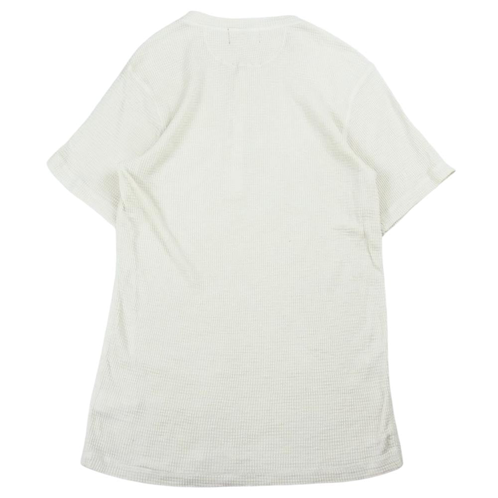 RALPH LAUREN ラルフローレン RRL ダブルアールエル ワッフル ヘンリーネック シャツ 半袖 ホワイト系 XL【中古】