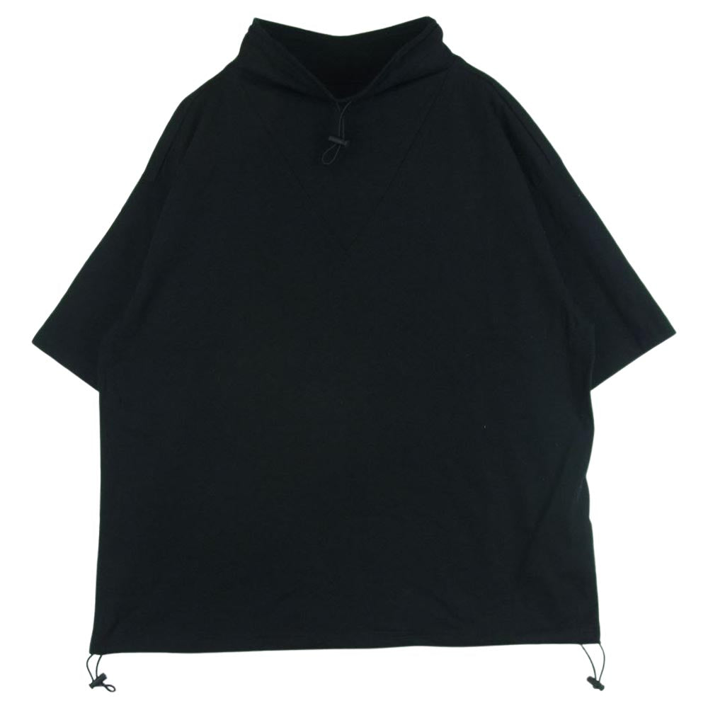 BOTTEGAVENETA ボッテガヴェネタ 707806 VF1U0 ドロー ストリング ディテール ボトルネック 半袖 Tシャツ ブラック系 M【中古】