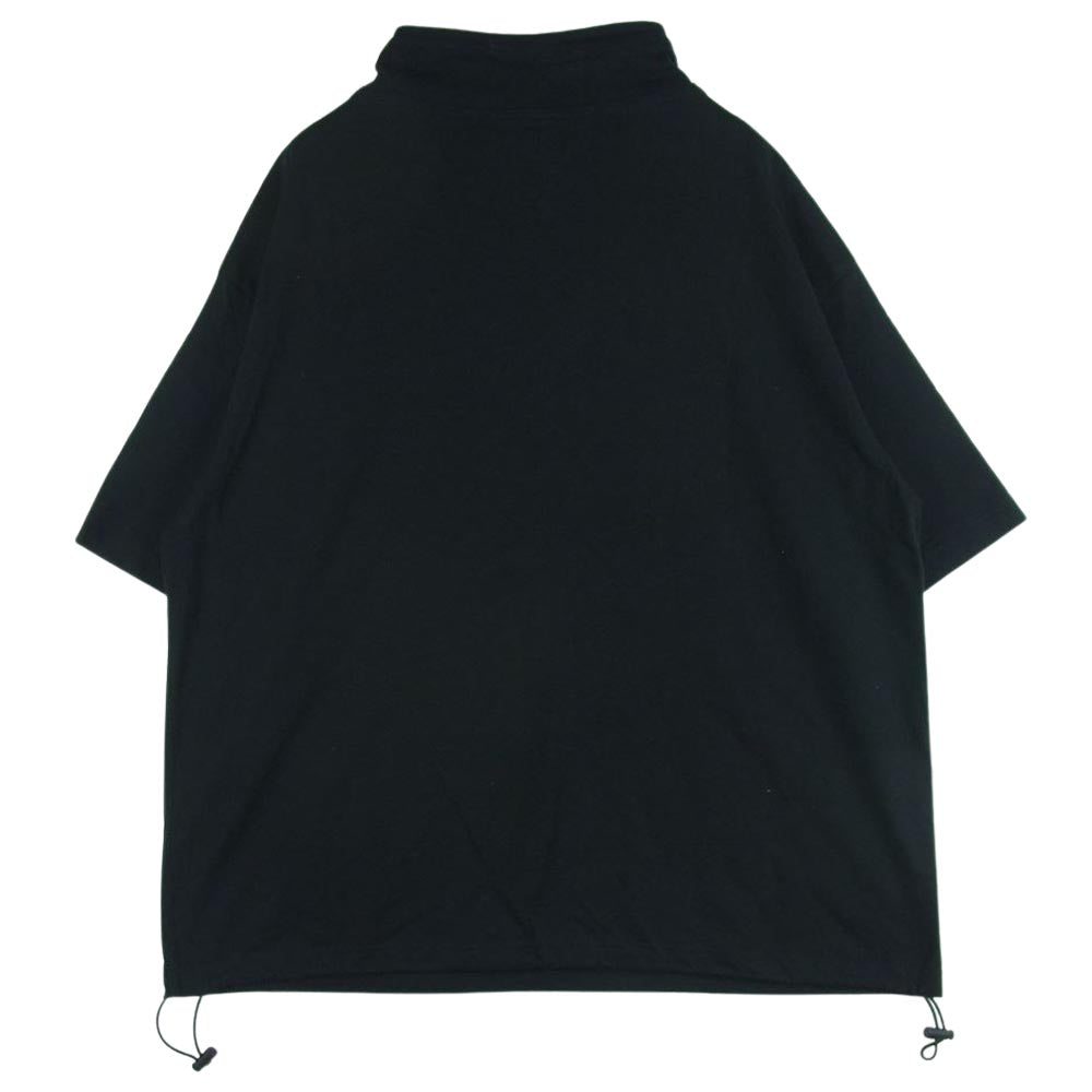 BOTTEGAVENETA ボッテガヴェネタ 707806 VF1U0 ドロー ストリング ディテール ボトルネック 半袖 Tシャツ ブラック系 M【中古】