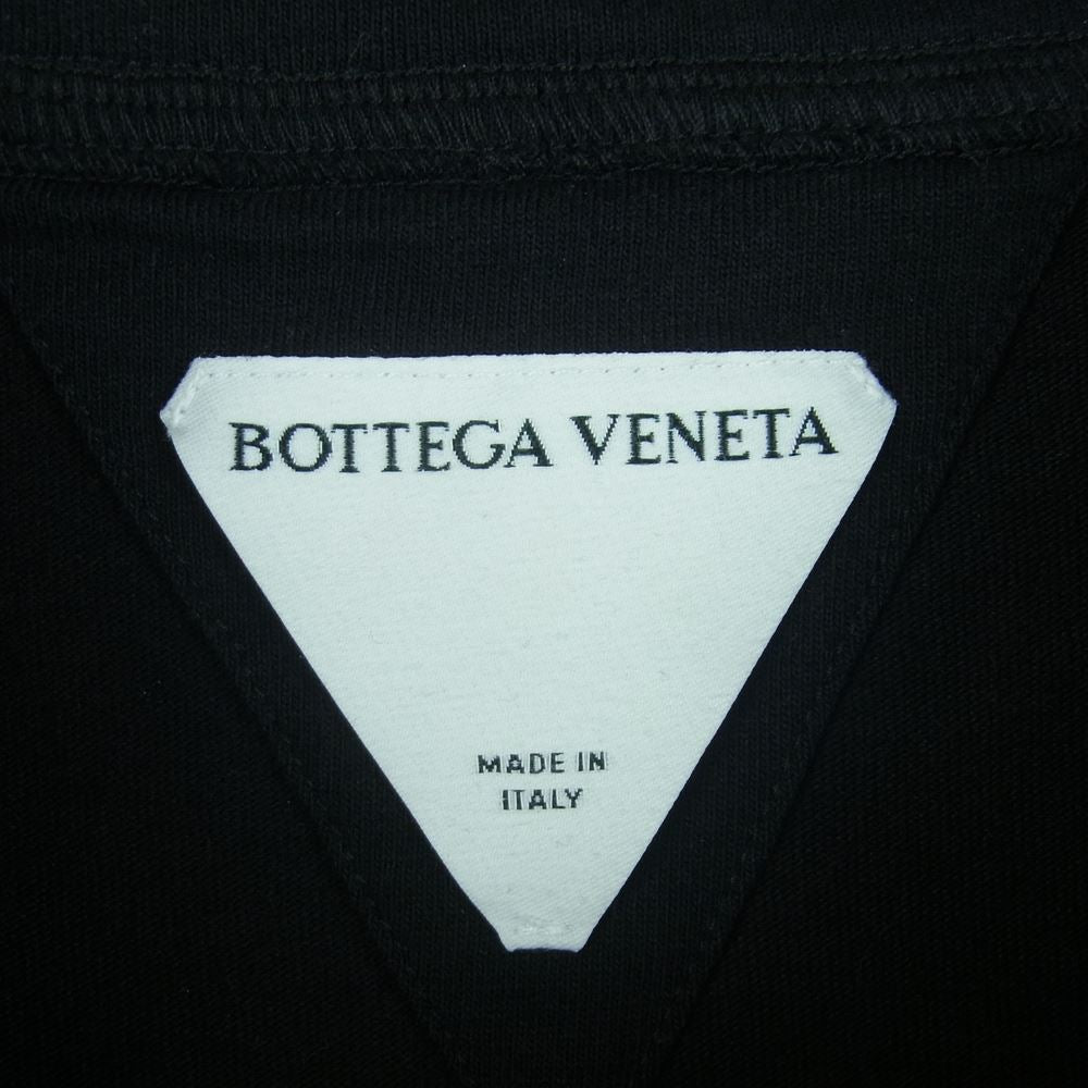 BOTTEGAVENETA ボッテガヴェネタ 707806 VF1U0 ドロー ストリング ディテール ボトルネック 半袖 Tシャツ ブラック系 M【中古】