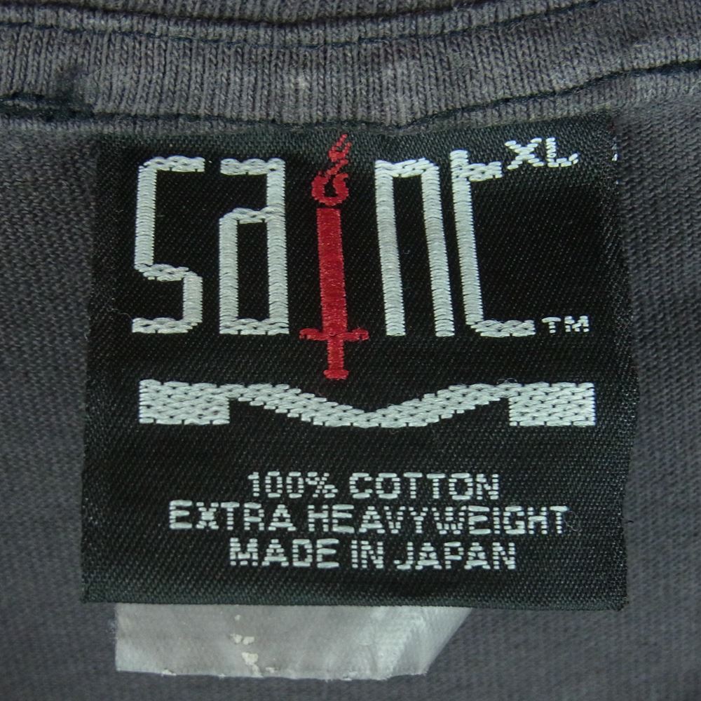 セントマイケル 21AW SM-A21-0000-022 STMYES SM ロゴ プリント 長袖 カットソー 日本製 グレー系 XL【中古】