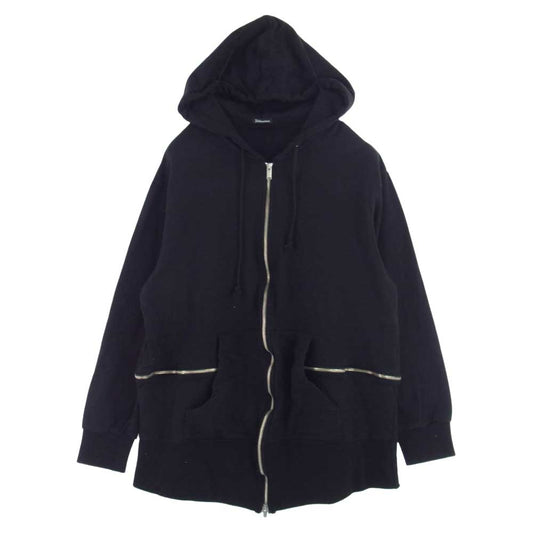 UNDERCOVER アンダーカバー 23SS UI1C4801 Cotton sweat zip up hoody コットン スウェット ジップアップ フーディ パーカー ブラック系 3【中古】