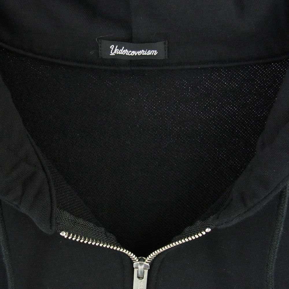 UNDERCOVER アンダーカバー 23SS UI1C4801 Cotton sweat zip up hoody コットン スウェット ジップアップ フーディ パーカー ブラック系 3【中古】