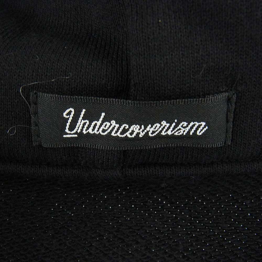 UNDERCOVER アンダーカバー 23SS UI1C4801 Cotton sweat zip up hoody コットン スウェット ジップアップ フーディ パーカー ブラック系 3【中古】