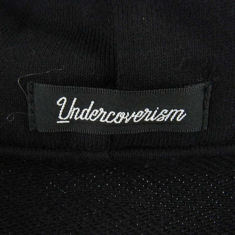 UNDERCOVER アンダーカバー 23SS UI1C4801 Cotton sweat zip up hoody コットン スウェット ジップアップ フーディ パーカー ブラック系 3【中古】