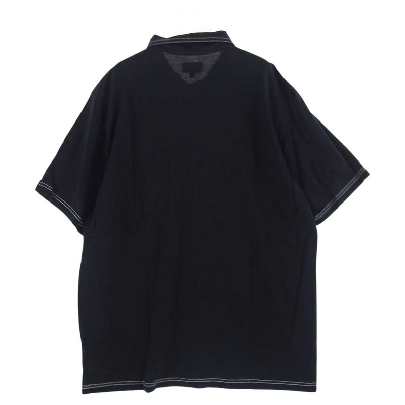 Supreme シュプリーム 20AW Contrast Stitch Polo コントラスト ステッチ シャツ 半袖 ブラック系 L【中古】