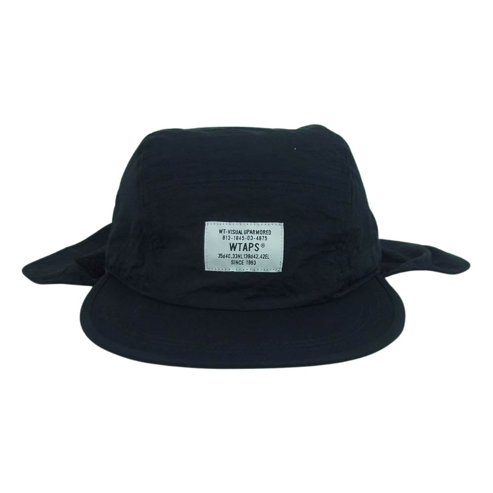 WTAPS ダブルタップス 22SS 221HCDT-HT12 FACEHUGGER CAP NYLON TAFFETA フェイスガード キャップ 帽子 ブラック系 03【中古】