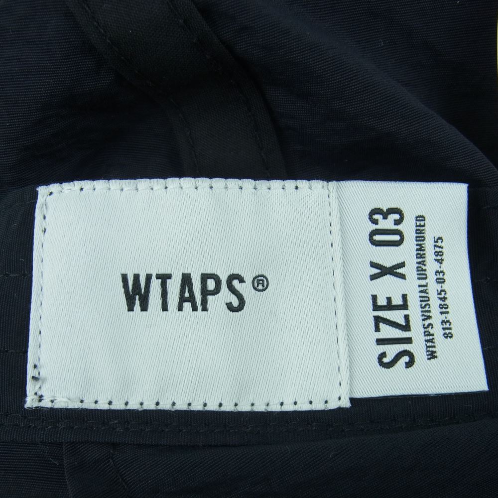 WTAPS ダブルタップス 22SS 221HCDT-HT12 FACEHUGGER CAP NYLON TAFFETA フェイスガード キャップ 帽子 ブラック系 03【中古】