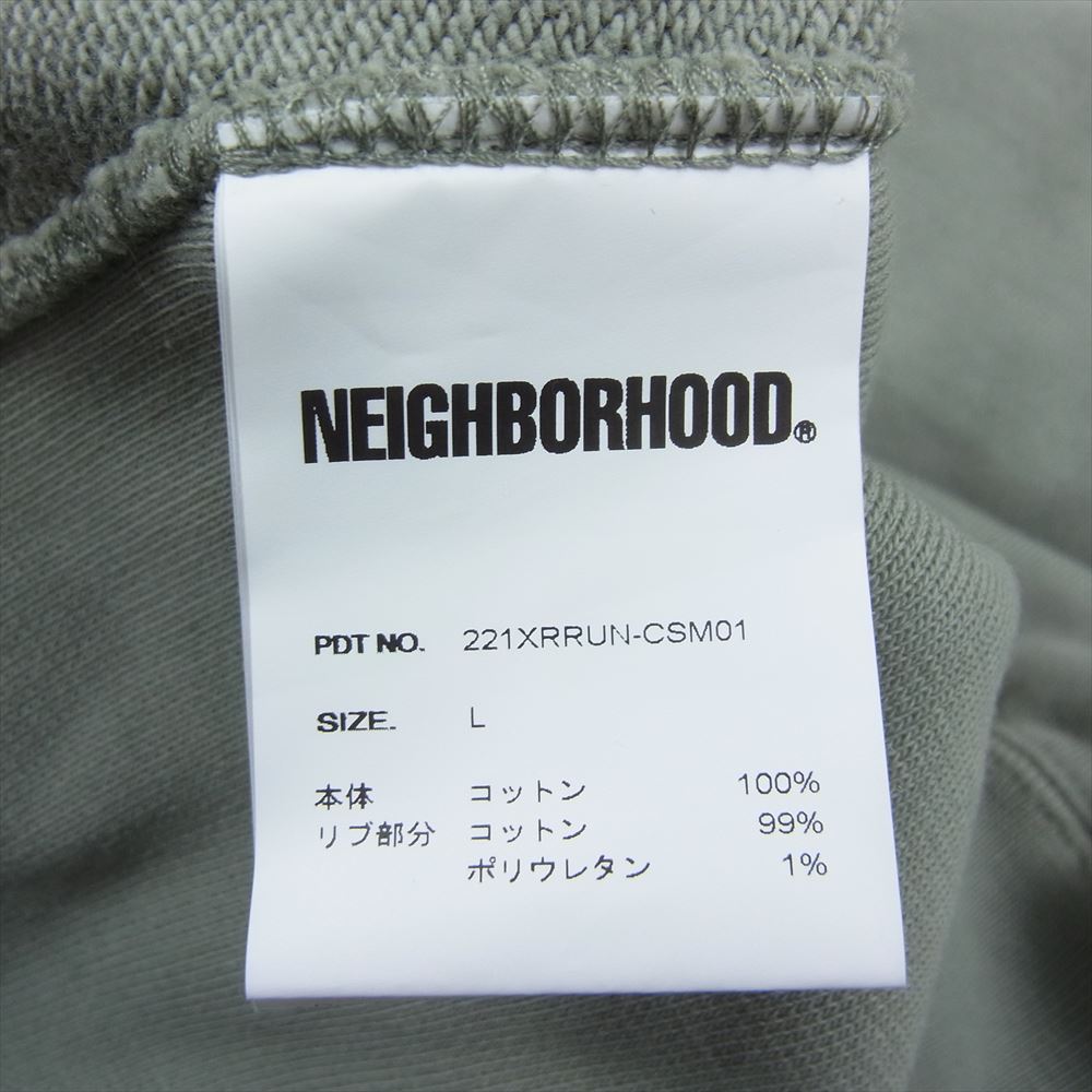 NEIGHBORHOOD ネイバーフッド 22SS  221XRRUN-CSM01  RUSSELL/C-CREW.LS ラッセル クルーネック スウェット  カーキ系 L【中古】