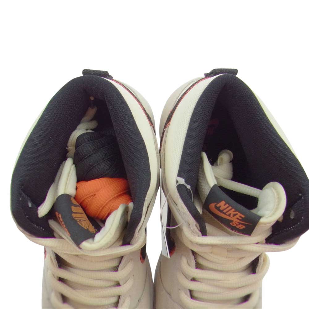 NIKE ナイキ DO9394-100  SB DUNK HIGH PRO PRM COCONUT MILK ダンク ハイ ココナッツミルク ハイカット スニーカー  ベージュ系 ブラック系 ホワイト系、オレンジ系 27cm【新古品】【未使用】【中古】