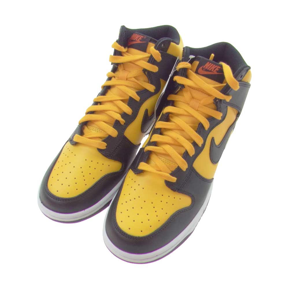 NIKE ナイキ DD1399-700 DUNK HIGH UNIVERSITY GOLD AND BLACK  ダンク ハイ ユニバーシティゴールド アンド ブラック ハイカットスニーカー イエロー系 ブラック系 27cm【新古品】【未使用】【中古】