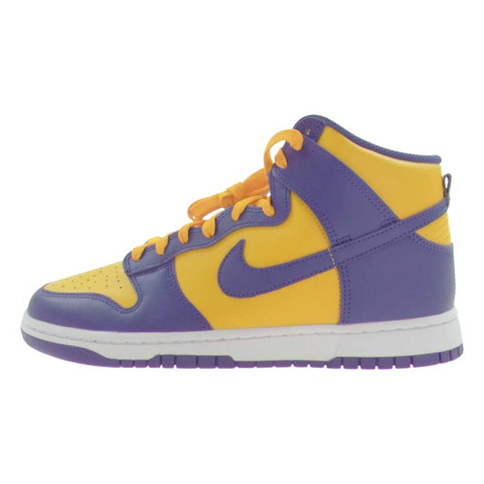 NIKE ナイキ DD1399-500  DUNK HI RETRO ダンク レトロ ハイカット スニーカー レイカーズ イエロー系 パープル系 27.0cm【新古品】【未使用】【中古】