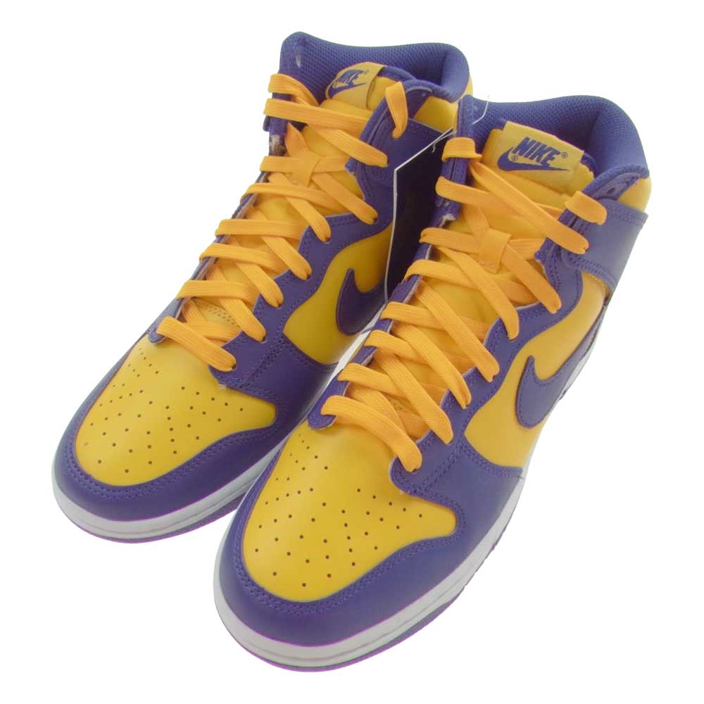 NIKE ナイキ DD1399-500  DUNK HI RETRO ダンク レトロ ハイカット スニーカー レイカーズ イエロー系 パープル系 27.0cm【新古品】【未使用】【中古】