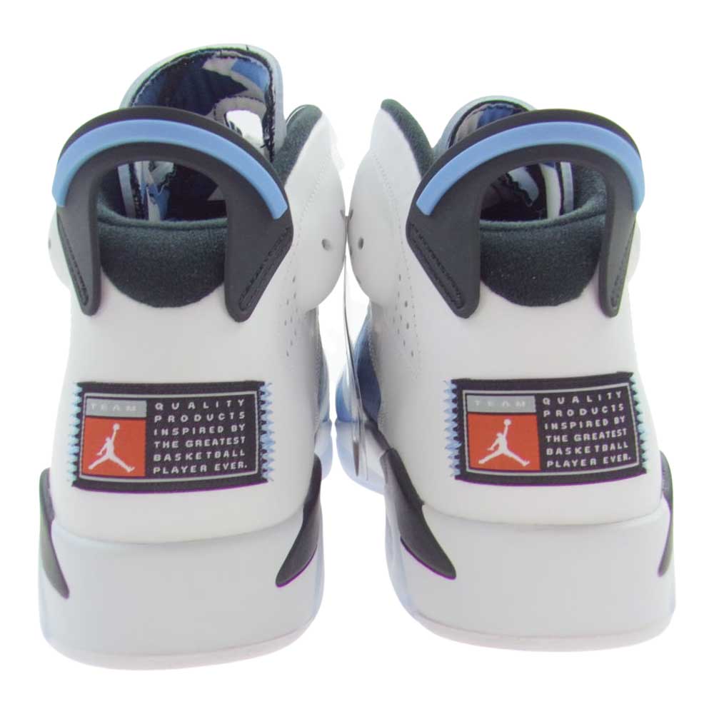 NIKE AIR JORDAN ナイキ ジョーダン CT8529-410 AIR JORDAN6 RETRO UNC エアジョーダン6 レトロ ハイカット スニーカー ライトブルー系 ホワイト系 ブラック系 27.0cm【新古品】【未使用】【中古】