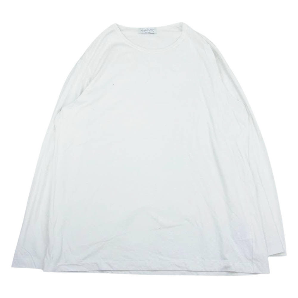 Yohji Yamamoto POUR HOMME ヨウジヤマモトプールオム 21SS HD-T03-070 カルティマ天竺 丸首長袖 ロングスリーブ Tシャツ ホワイト系 3【中古】