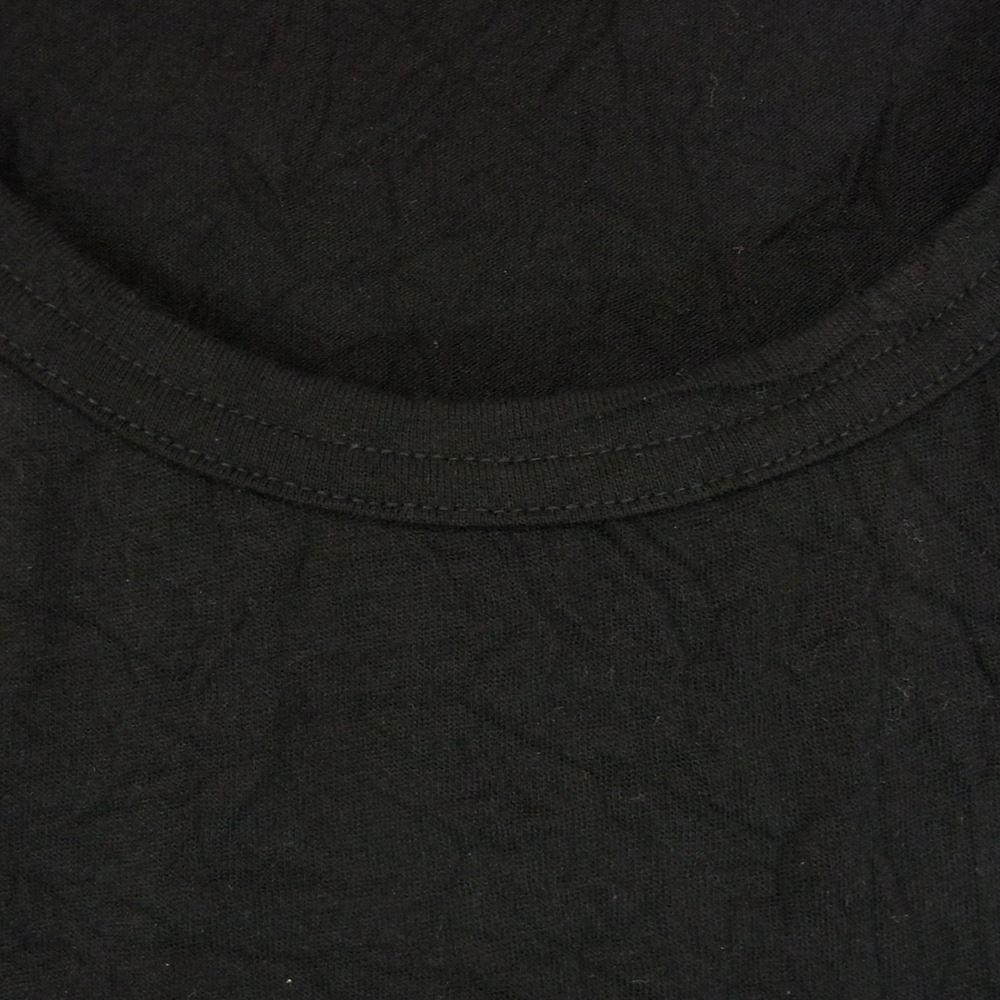 Yohji Yamamoto POUR HOMME ヨウジヤマモトプールオム 20SS NH-T87-889 レーヨン混天竺 シワ加工 半袖 カットソー Tシャツ ブラック系 3【中古】