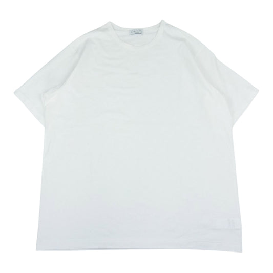 Yohji Yamamoto POUR HOMME ヨウジヤマモトプールオム 22AW HE-T02-071 LTIMA SILICON SOFTENED CREW NECK オーバーサイズ 半袖カットソー Tシャツ ホワイト系 3【中古】
