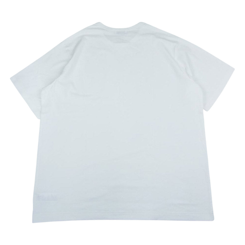 Yohji Yamamoto POUR HOMME ヨウジヤマモトプールオム 22AW HE-T02-071 LTIMA SILICON SOFTENED CREW NECK オーバーサイズ 半袖カットソー Tシャツ ホワイト系 3【中古】