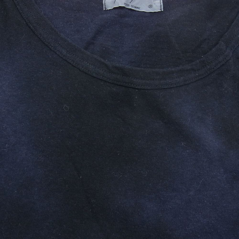 Yohji Yamamoto(Ys) ヨウジヤマモト Tシャツ サイズ:3 ドレープ コード コットン カットソー 紐調節長袖 HG-T18-076 22SS トップス ロングスリーブ 長袖 ブラック 黒 日本製 ブランド【メンズ】【美品】