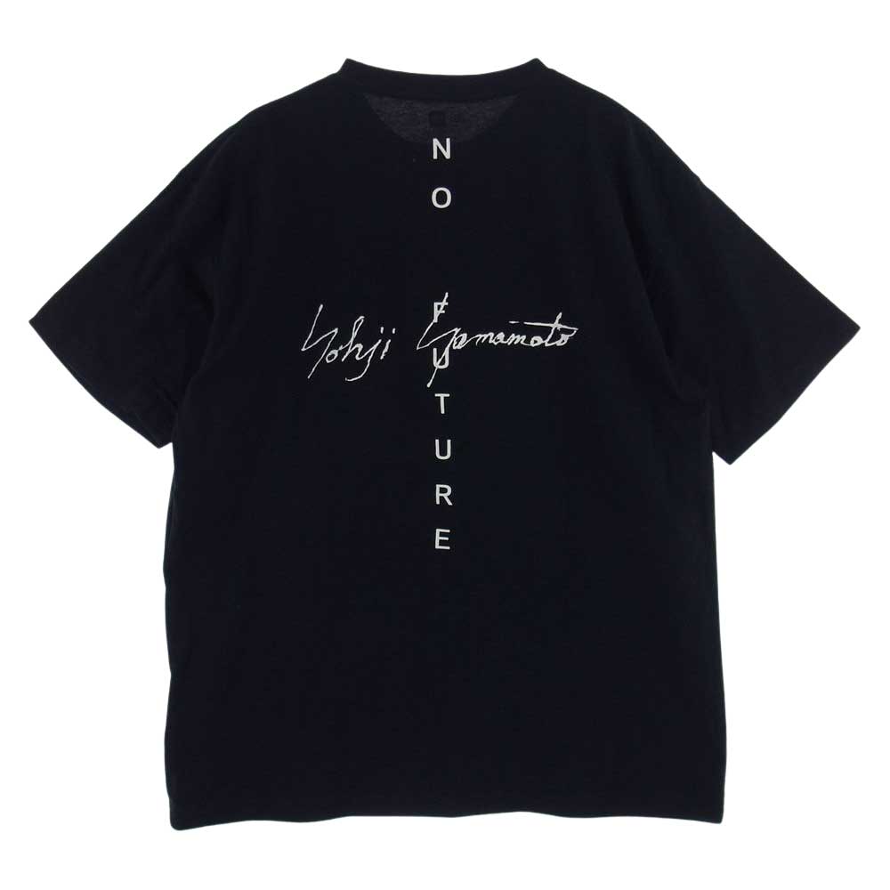 Yohji Yamamoto POUR HOMME ヨウジヤマモトプールオム 21SS HD-T97-082 NEW ERA PT TEE NO FUTURE バックプリント 半袖Tシャツ ブラック系 XL【中古】